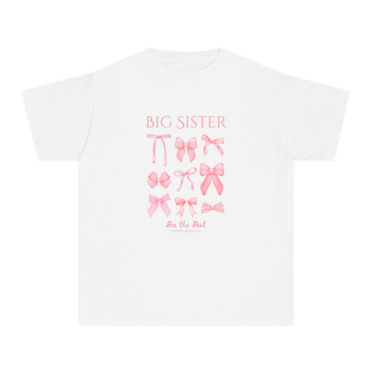 Bee the Best Big Sister Girls Short Sleeve Youth Hive Tee