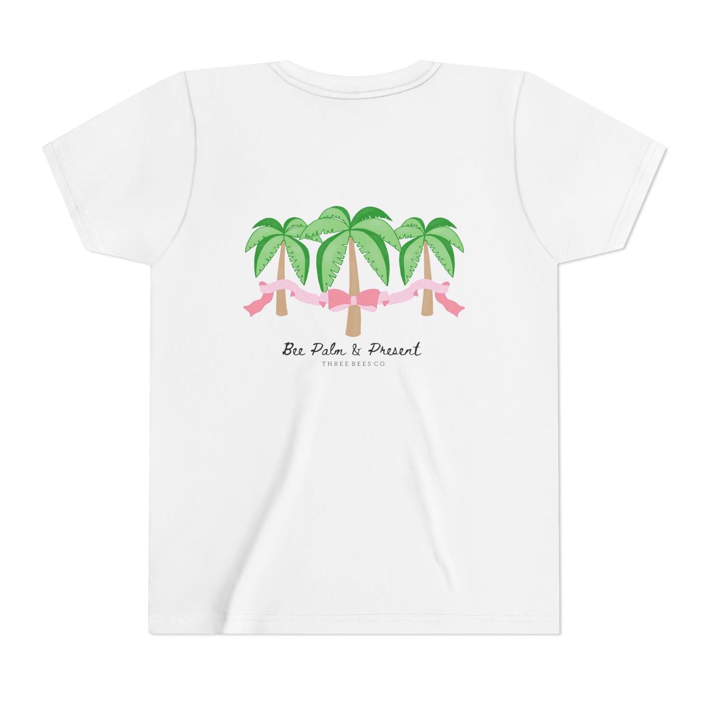 Bee Palm and Present Girls Short Sleeve Youth Tee