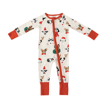 Bark The Halls (Convertible Zip Footies)