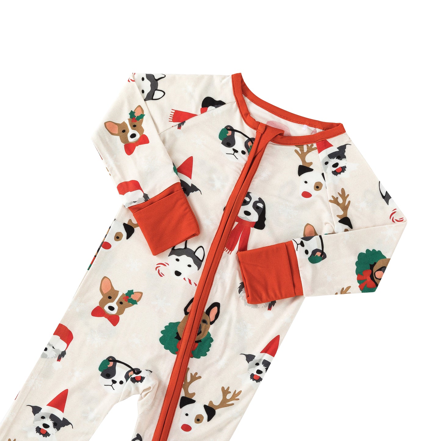 Bark The Halls (Convertible Zip Footies)