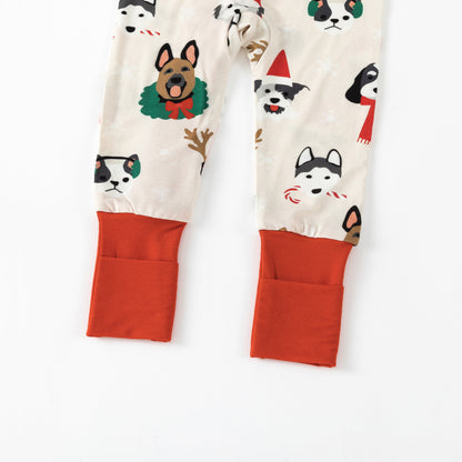 Bark The Halls (Convertible Zip Footies)