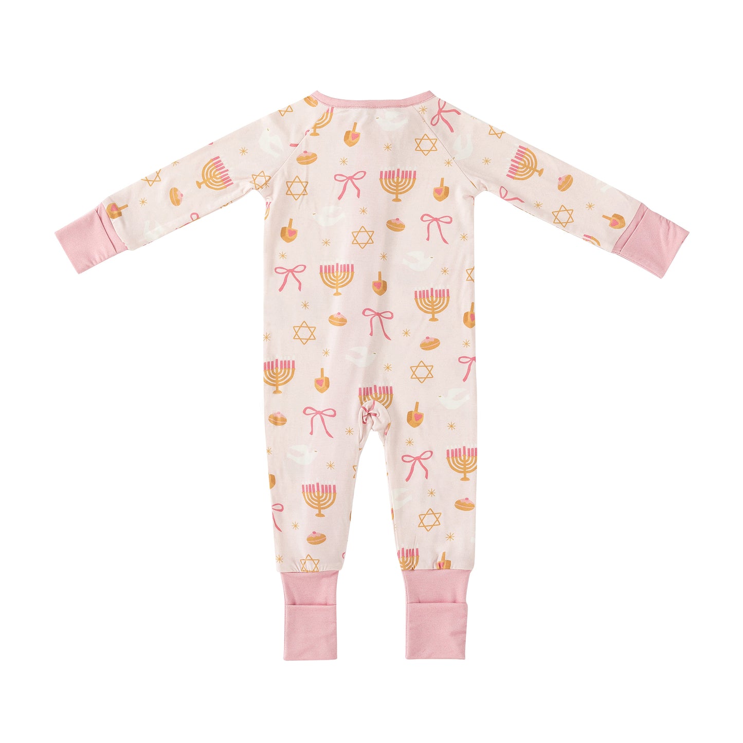 Pretty In Hanukkah (Convertible Zip Footies)