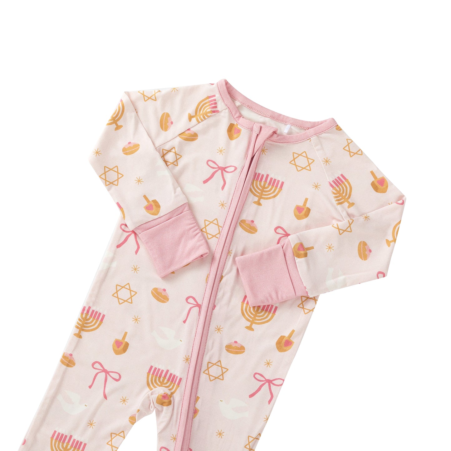 Pretty In Hanukkah (Convertible Zip Footies)