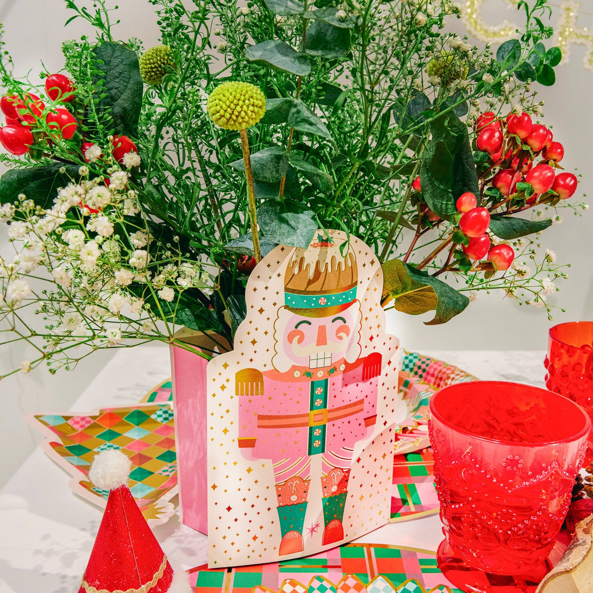 Nutcracker Pop-Up Vase Slip Covers (set of 3)