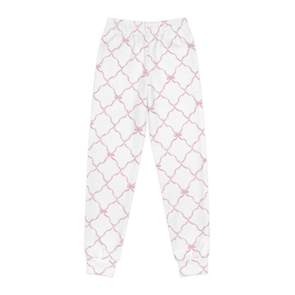 Trellis Bow Youth Joggers Activewear - Pink