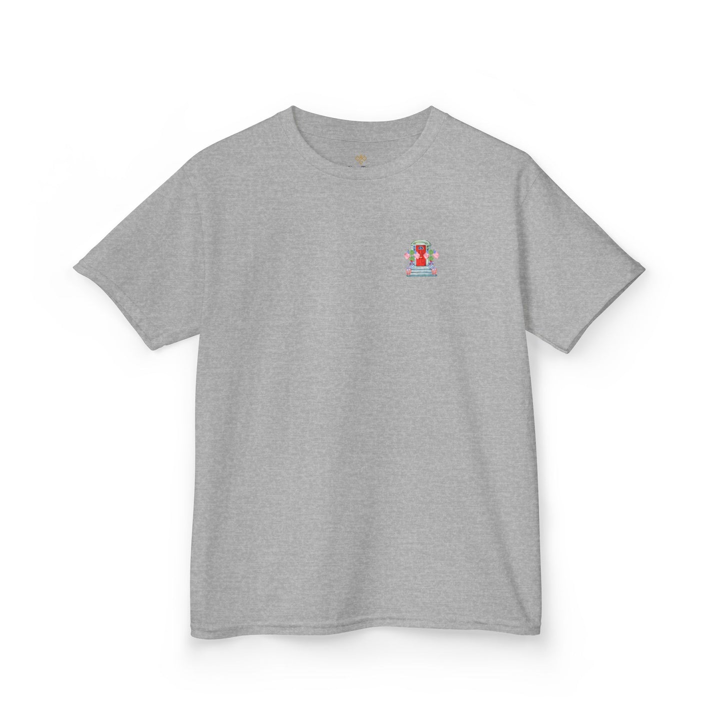 Bee Free Patriotic American Flag Front Porch Girls Short Sleeve Youth Hive Tee