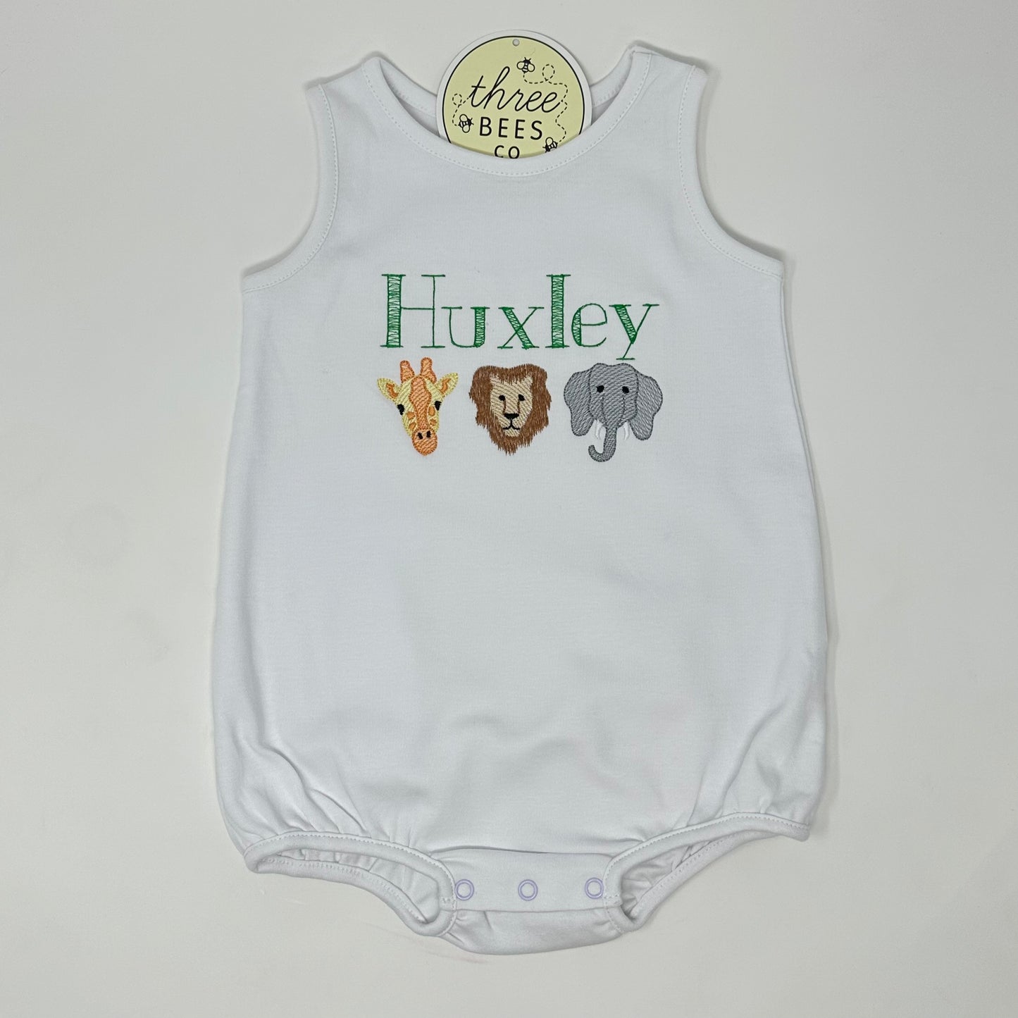 Classic Zoo Trio Boys Embroidery