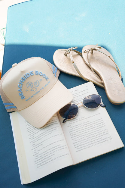 Beachside Book Club - Tan Canvas Trucker Hat