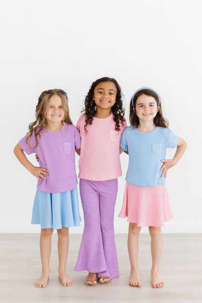 Bubblegum Pink Scrunchy Pocket Tee