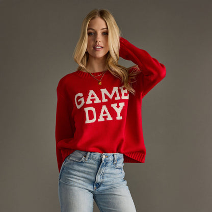 Red Game Day Sweater
