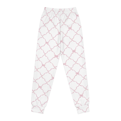 Trellis Bow Youth Joggers Activewear - Pink