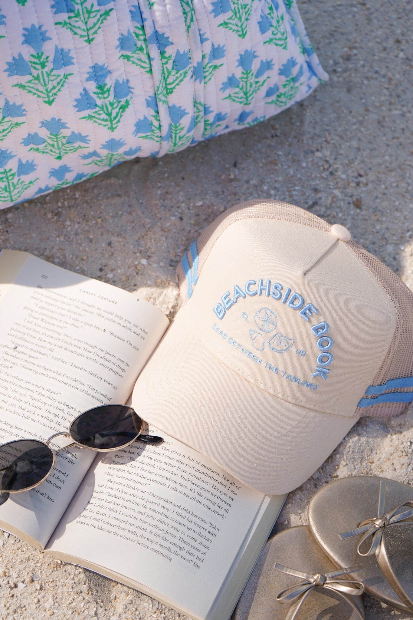 Beachside Book Club - Tan Canvas Trucker Hat