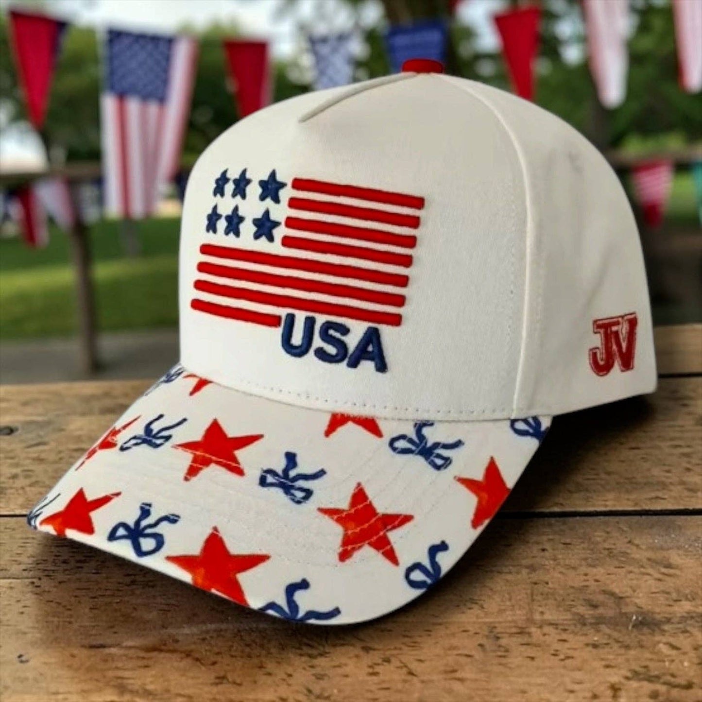 Patriotic Flag & Bow Cap