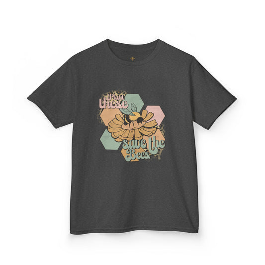 Kids Heavy Cotton Gildan 'Save the Bees' Graphic Hive Tee