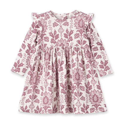 Floral Tapestry Twirl Dress-Bamboo Baby Girl