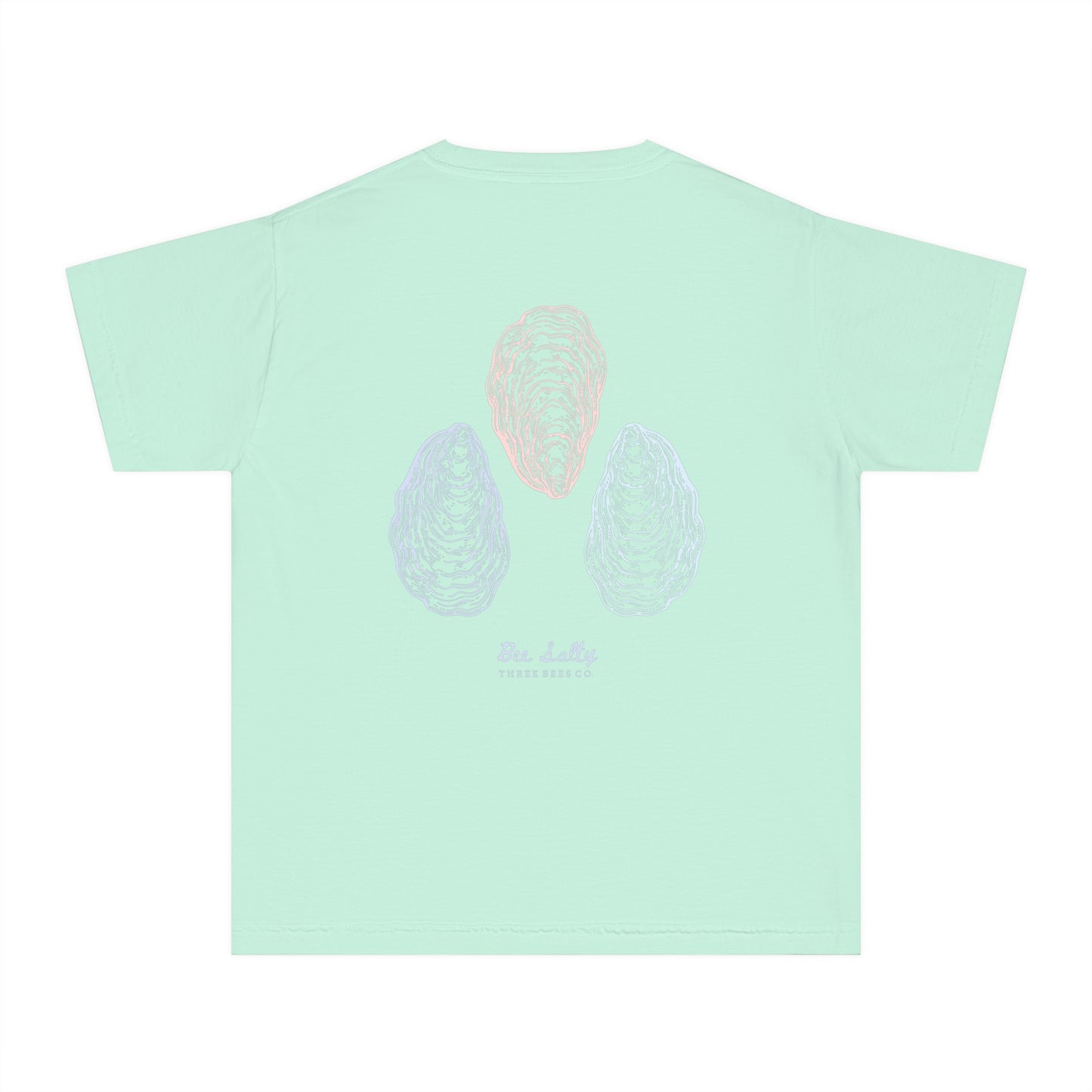 Bee Salty Oyster Trio Girls Short Sleeve Youth Hive Tee