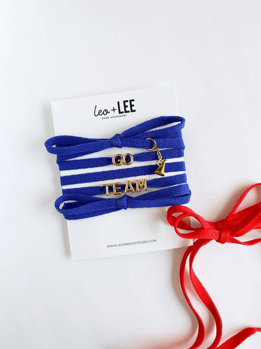 Leo & Lee Studio - GO TEAM Lace Charm Set w/ Megaphone – Cheer & School Spirit