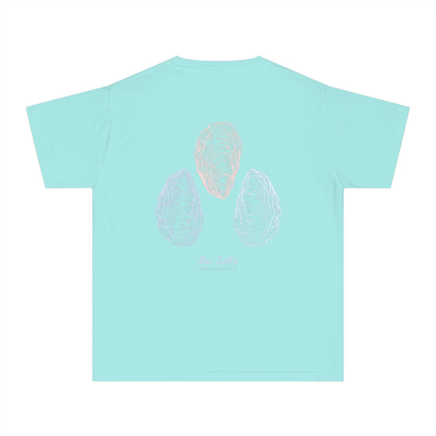 Bee Salty Oyster Trio Girls Short Sleeve Youth Hive Tee