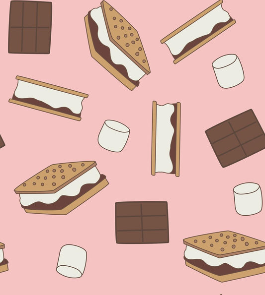 S'more to Love (Crib Sheet) - Pink