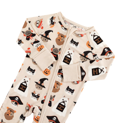 Meow & Treat (Convertible Zip Footies)
