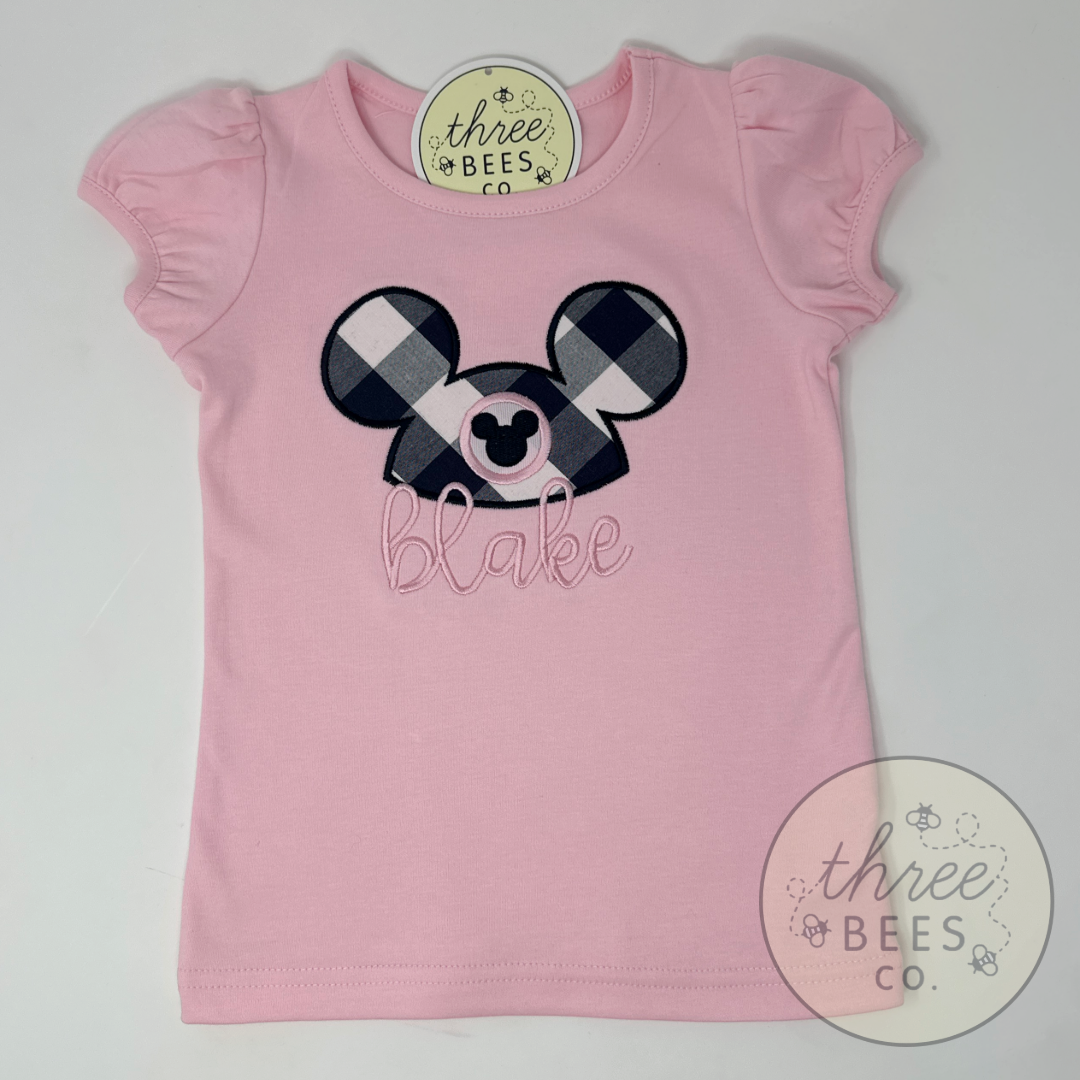 Mouse Club Girls Applique Top