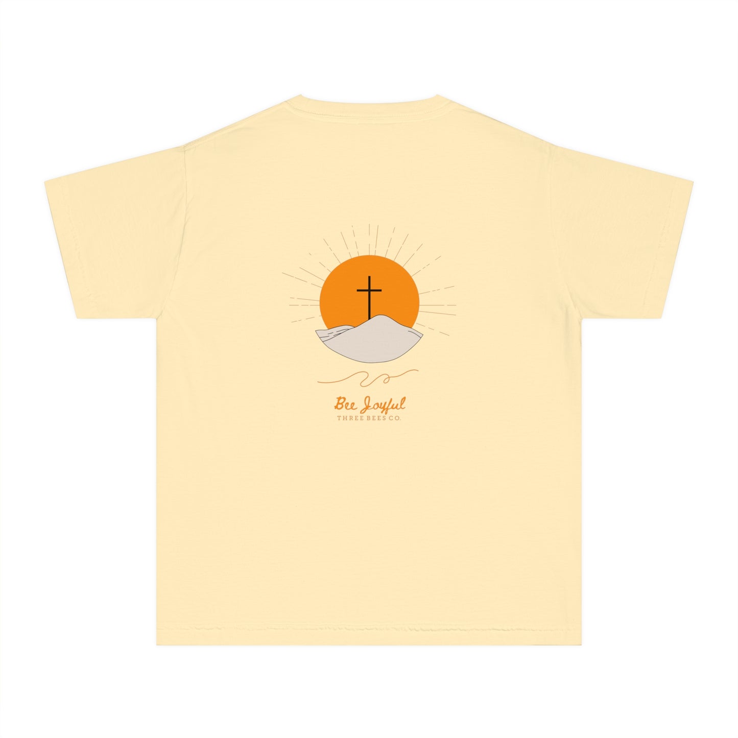 Bee Joyful Easter He Has Risen Unisex Short Sleeve Youth Hive Tee