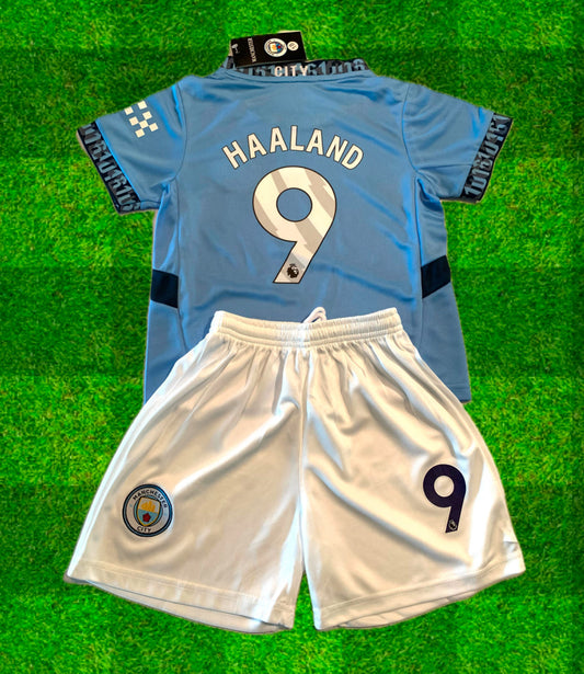Erling Haaland Kids Soccer Jersey Manchester City Youth Toddler