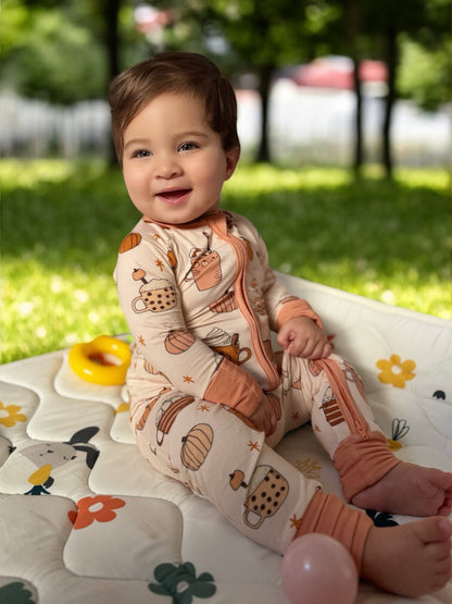 Pumpkin Spice (Convertible Zip Footies)