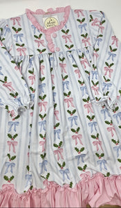 Pink and Blue Bow Holly Nightgown