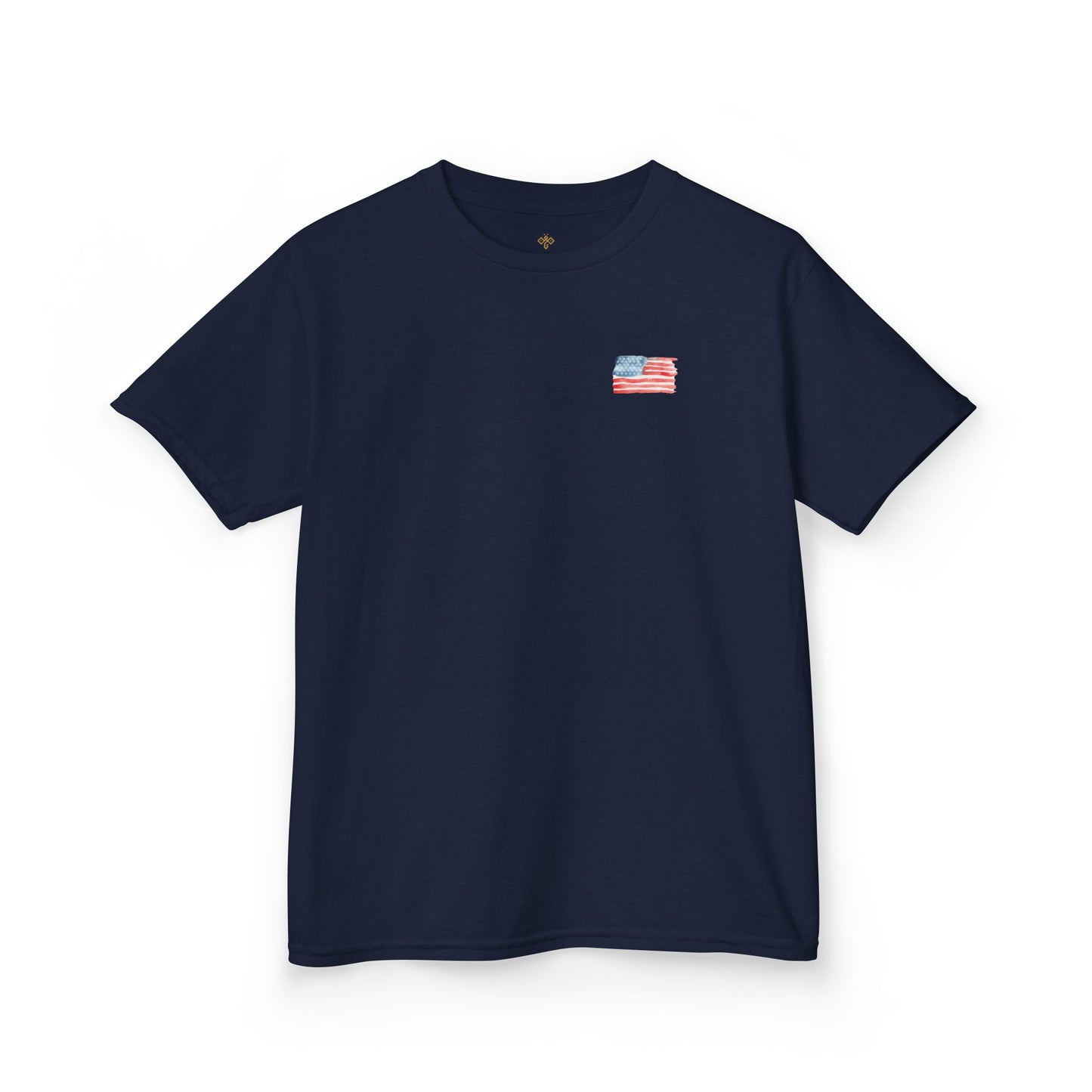 Bee Free American Flag with Bee Stars Short Sleeve Youth Unisex Hive Tee