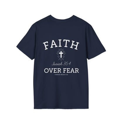 Three Bees Company Faith Unisex Softstyle T-Shirt, Inspirational Tee, Christian Apparel, Casual Faith Shirt, Gift for Believers, Bible Verse