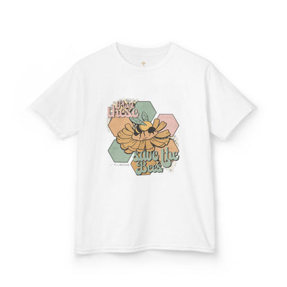 Kids Heavy Cotton Gildan 'Save the Bees' Graphic Hive Tee