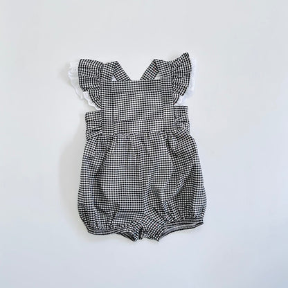 Black Gingham Elouise Top
