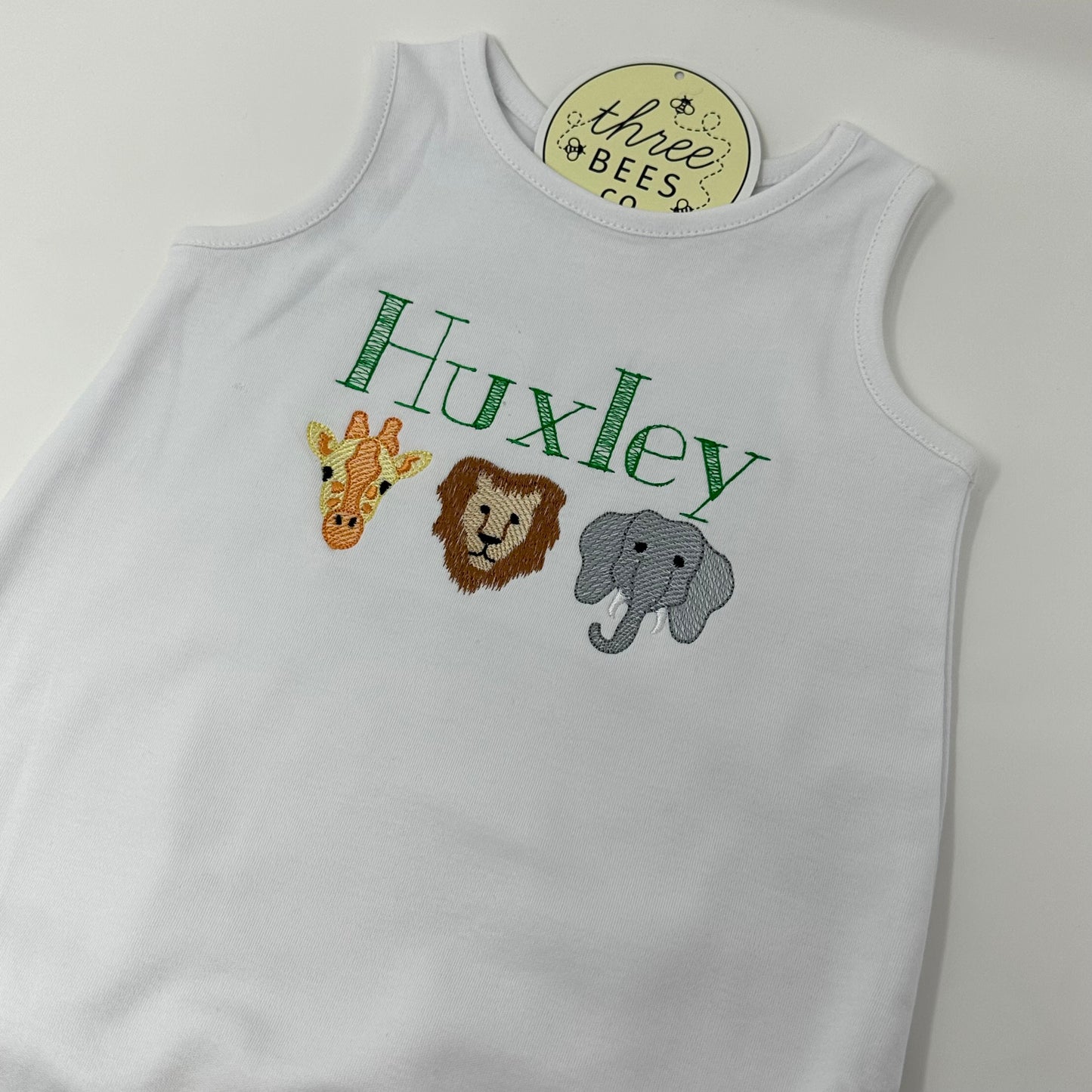 Classic Zoo Trio Boys Embroidery