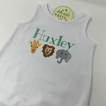 Classic Zoo Trio Boys Embroidery