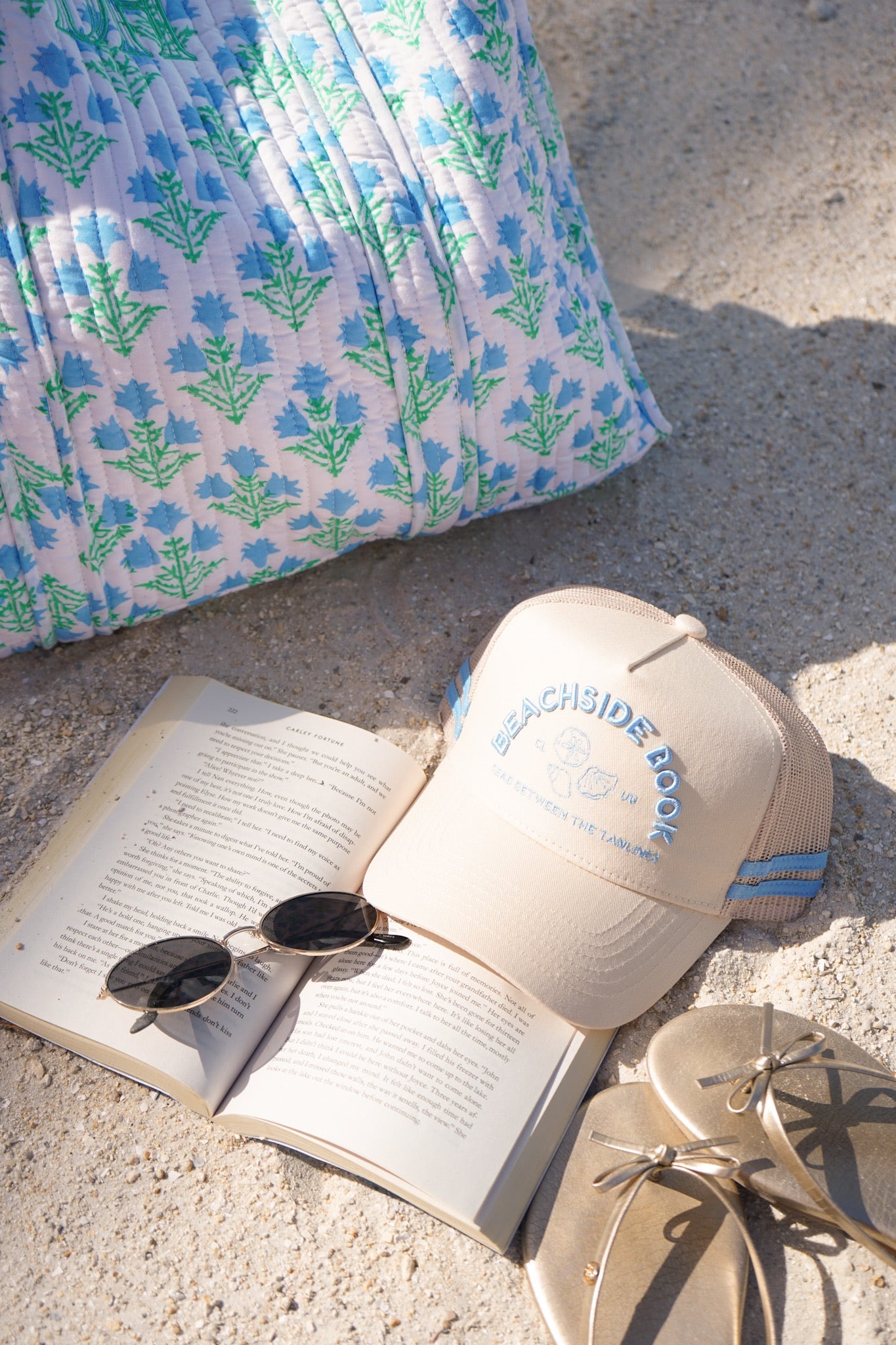 Beachside Book Club - Tan Canvas Trucker Hat