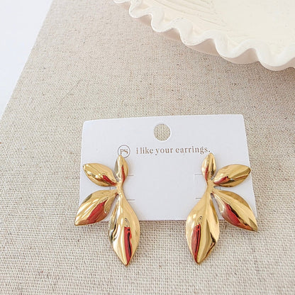 Boho Leaf Earrings - WATERPROOF