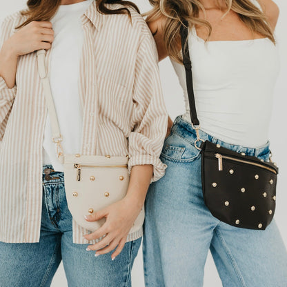 Chic Gold Studded Westlyn Bum Bag