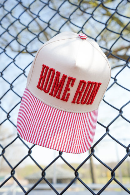 Homerun - Red Striped Trucker Hat