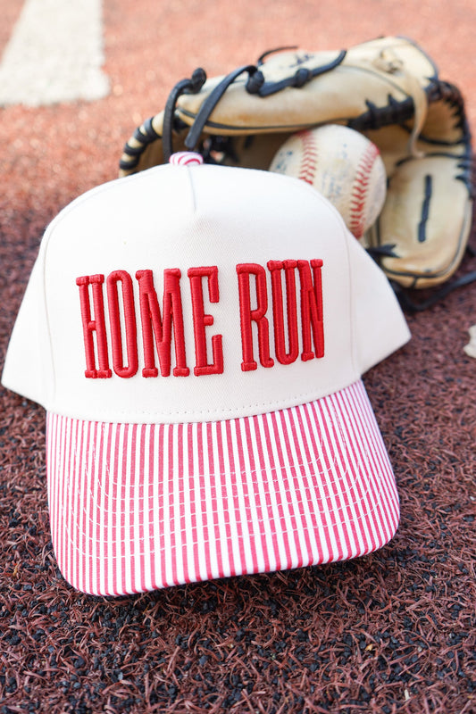 Homerun - Red Striped Trucker Hat