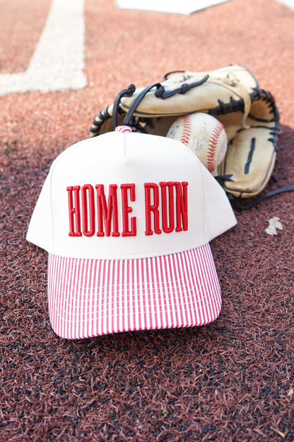 Homerun - Red Striped Trucker Hat