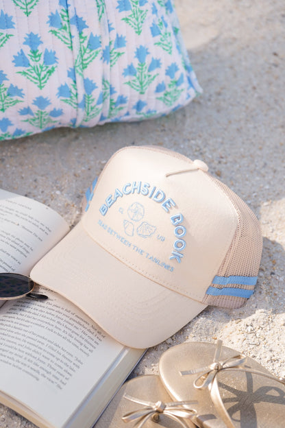Beachside Book Club - Tan Canvas Trucker Hat
