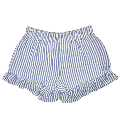 Girls Single Ruffle Seersucker Shorties