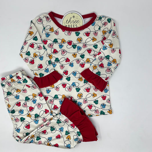 Mickey Lights Girls Ruffle Lounge Set