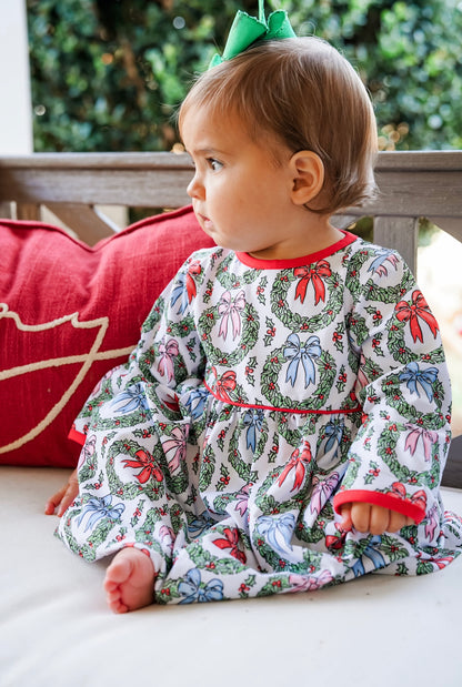 Christmas Wreath with Bow Harper Dress