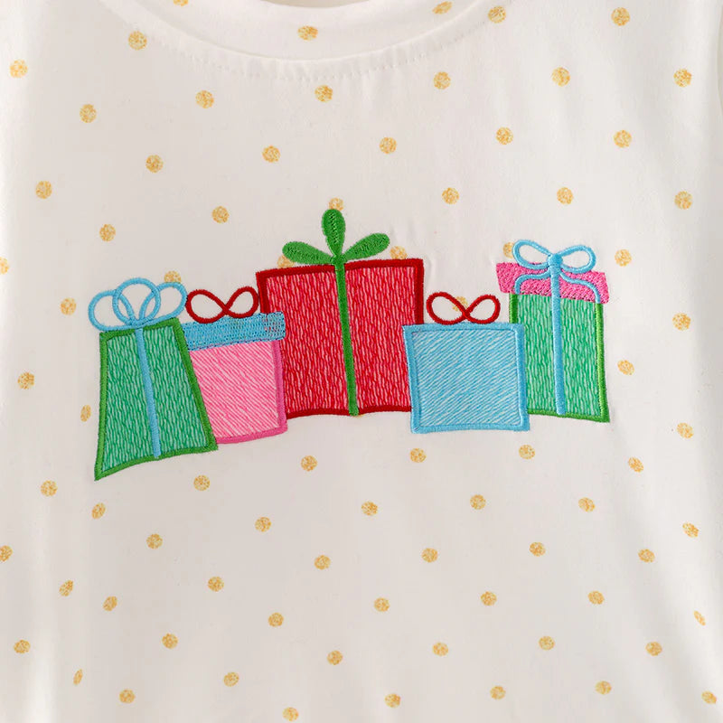 Christmas Gift Polka Dot Girls Sweatshirt Top