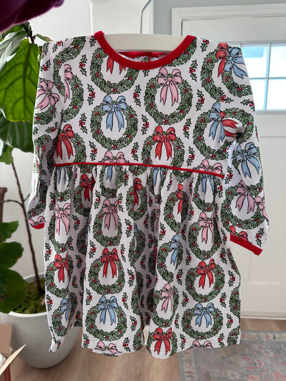 Christmas Wreath with Bow Harper Dress