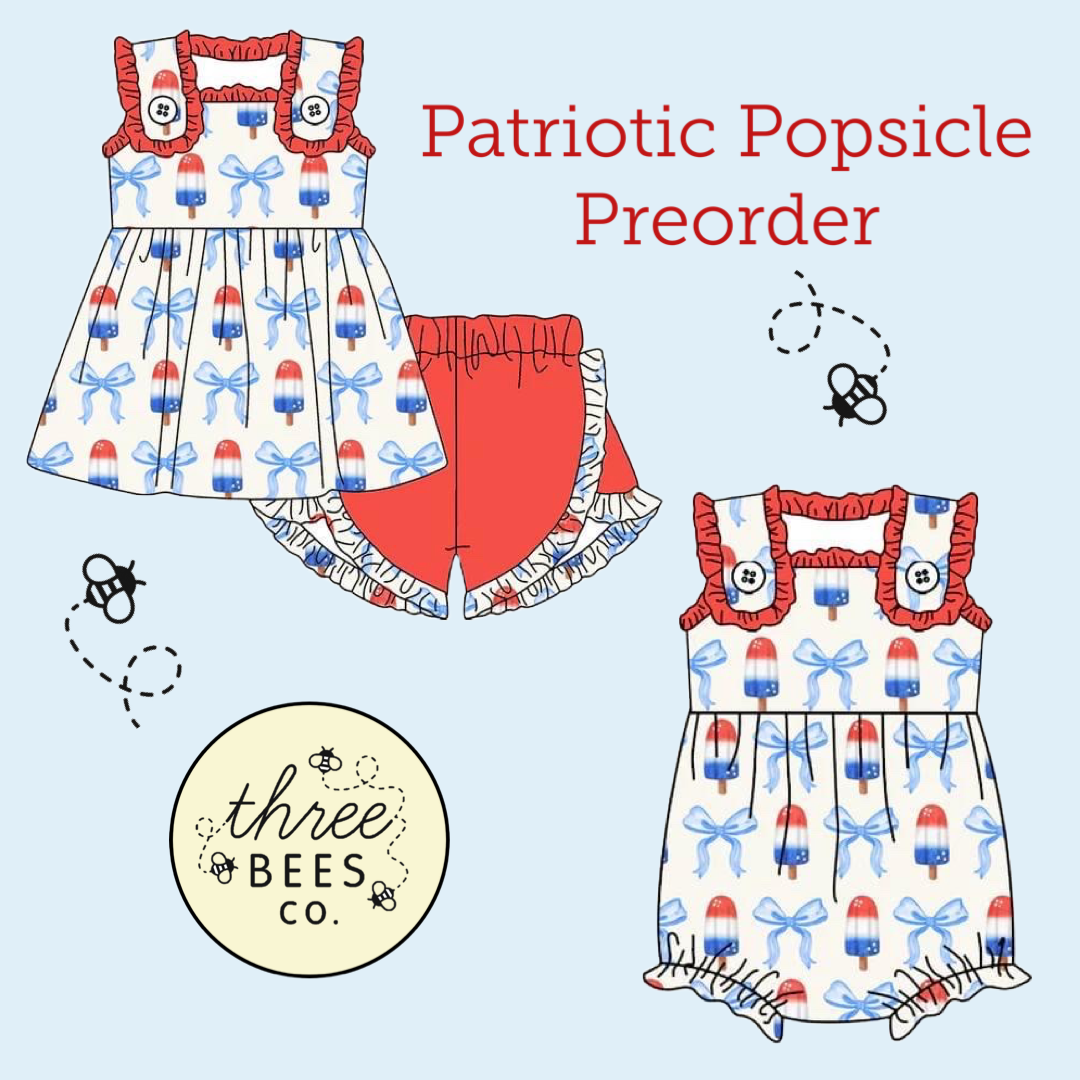 Patriotic Popsicle Bubble and Short Set Collection