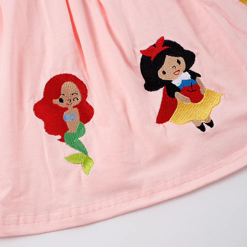 Princess Embroidered Cotton Short Sleeve Dress Preorder