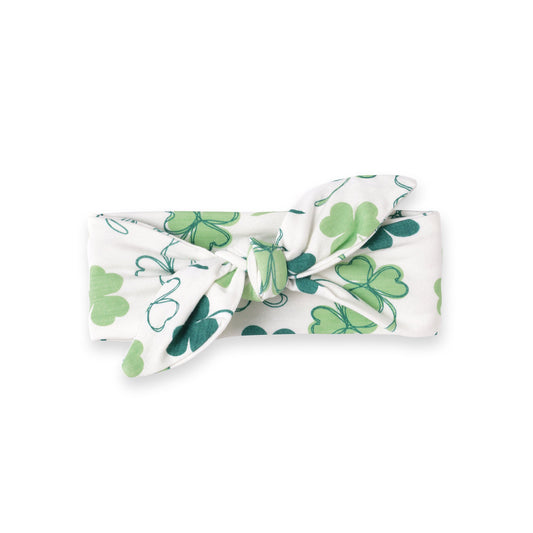 Shamrock Baby Headband – Adjustable Bamboo Bow